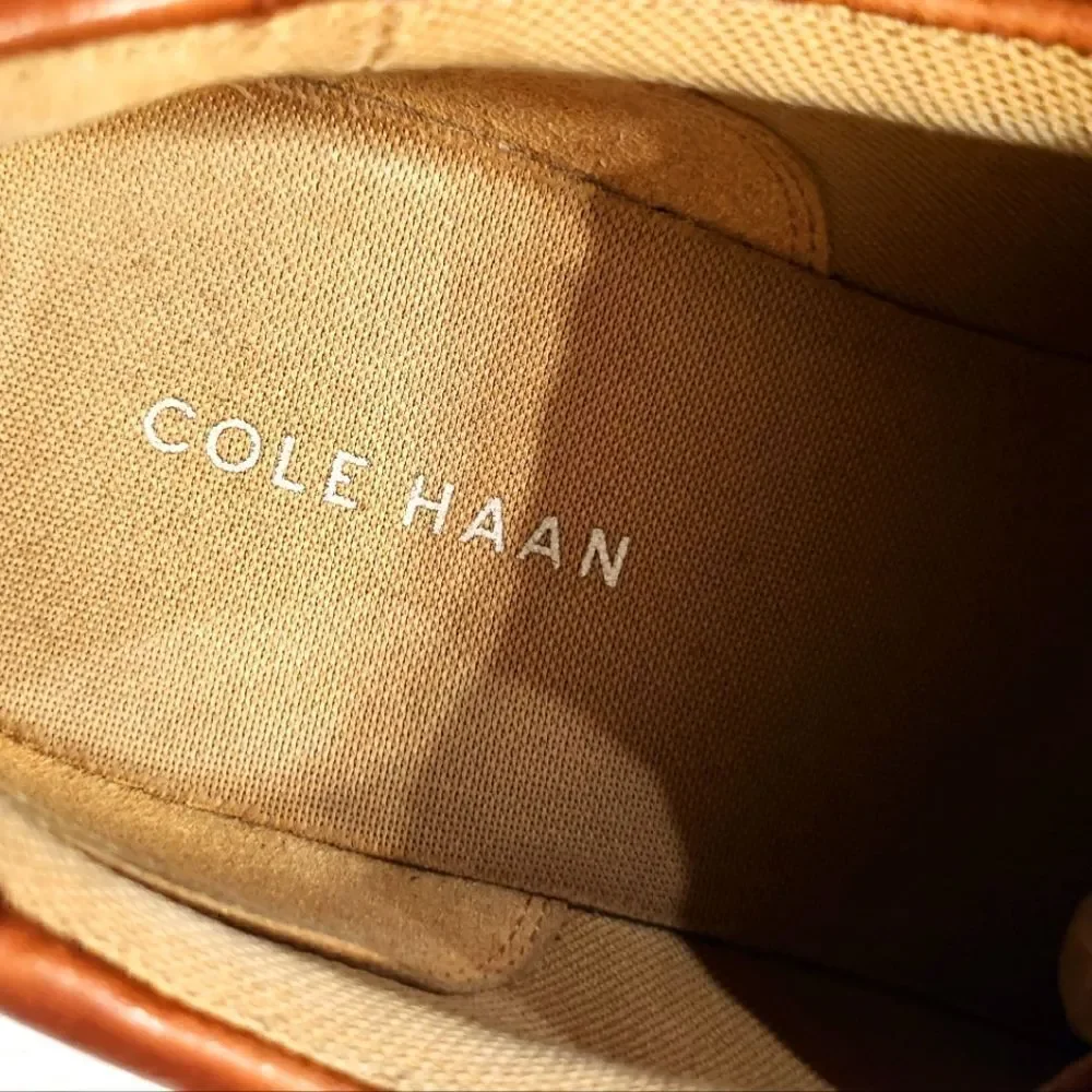 Cole Hann Vartan Sport Oxford Leather Shoes British Tan Antique Size 11
